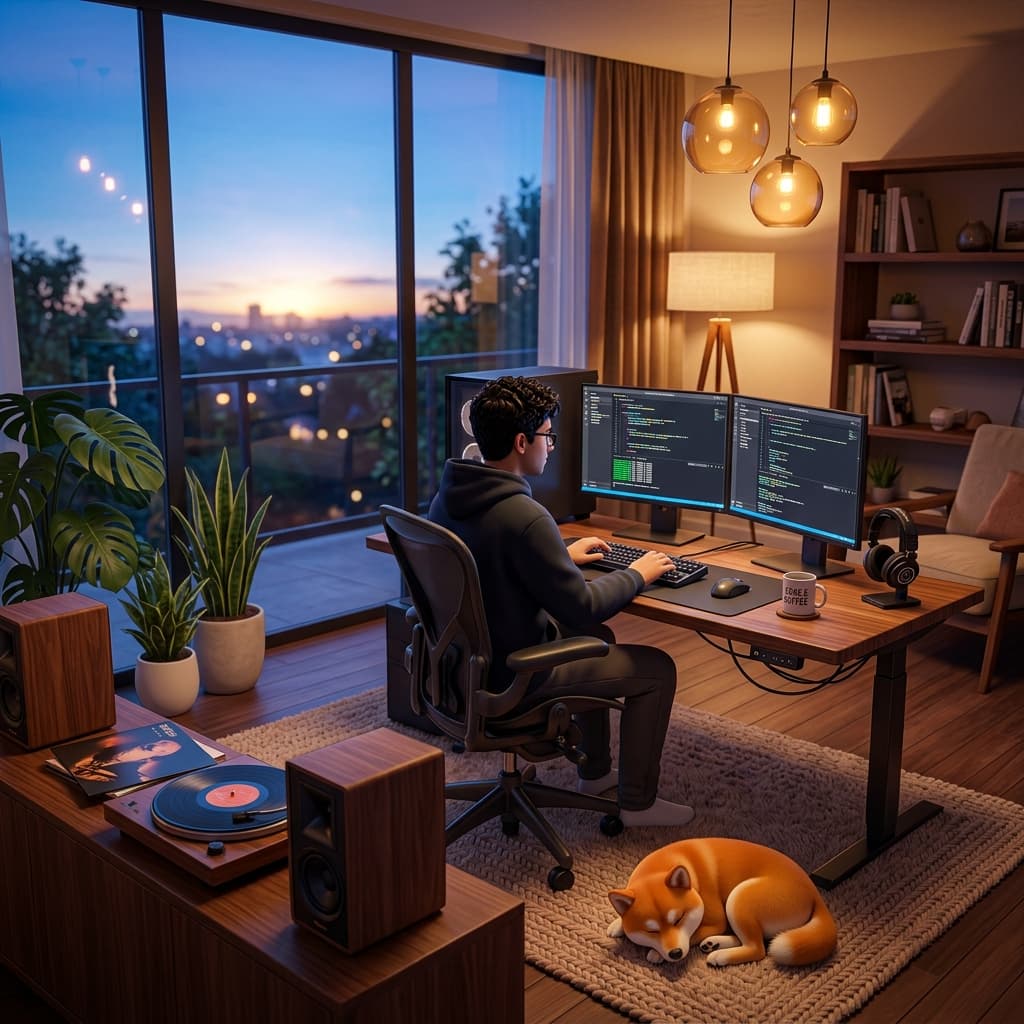 Developer coding